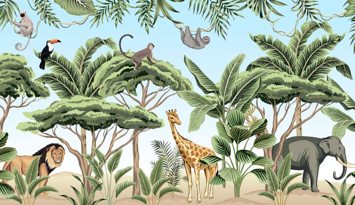 Картинка джунгли для детей без животных