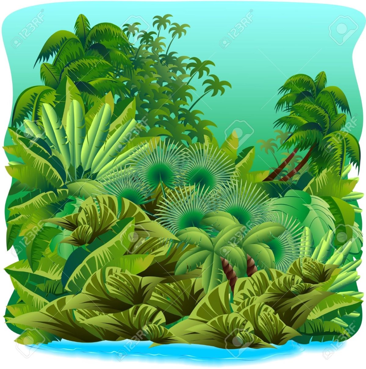 Тропический лес клипарт