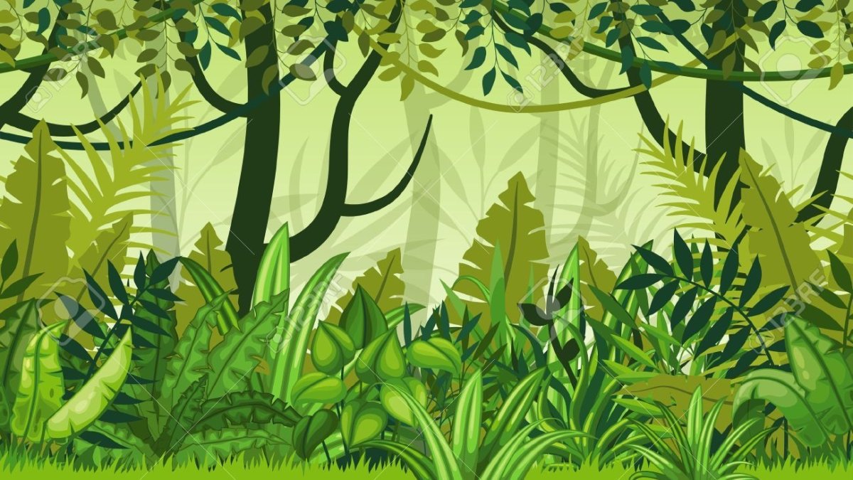 Фон лианы джунгли для детей