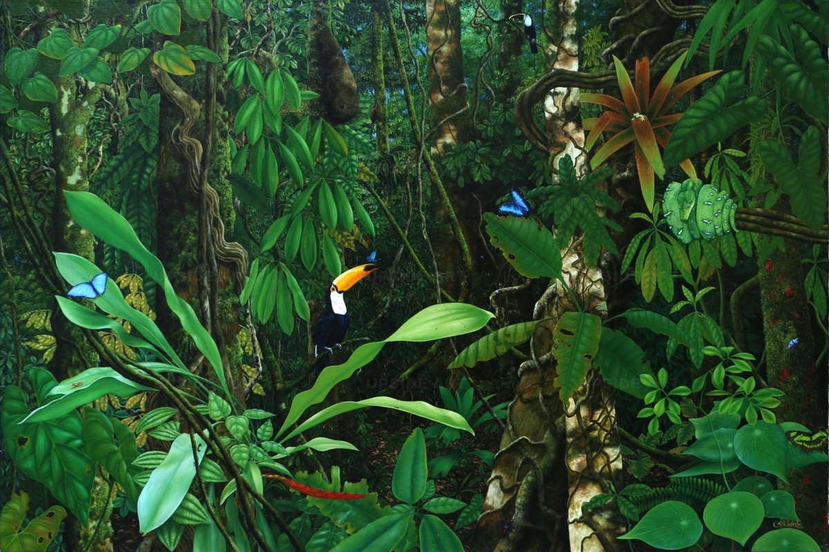 Джунгли растения арт