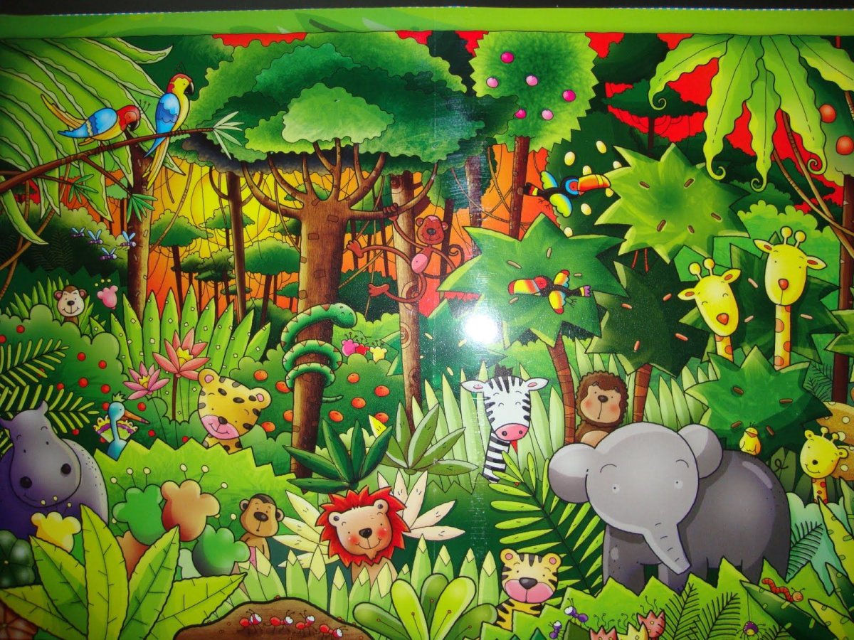 Рисуем джунгли с детьми