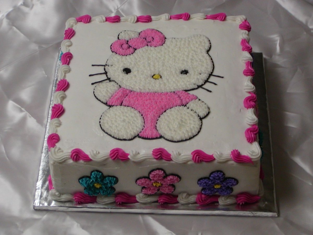 Украшение прямоугольного торта