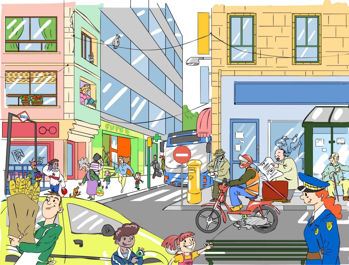 Сюжетная картина город