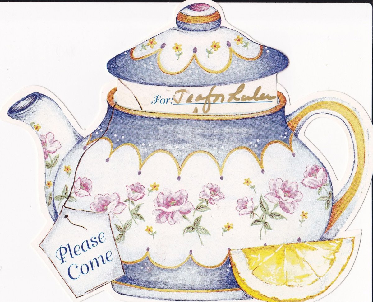 Открытка приглашение на чаепитие