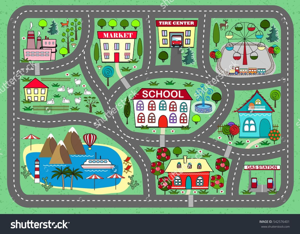 Игровое поле дорога для детей