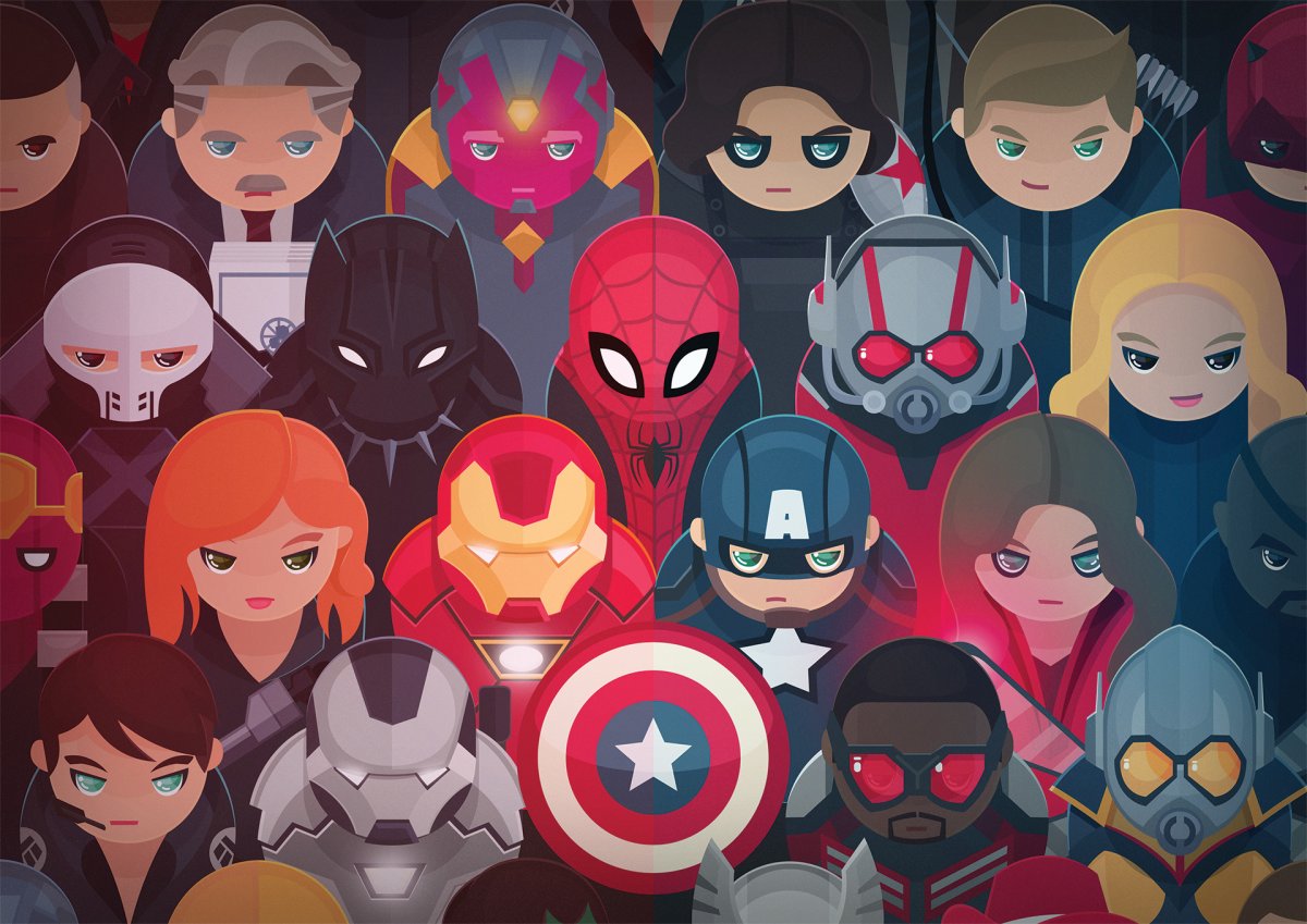 Арты героев Марвел