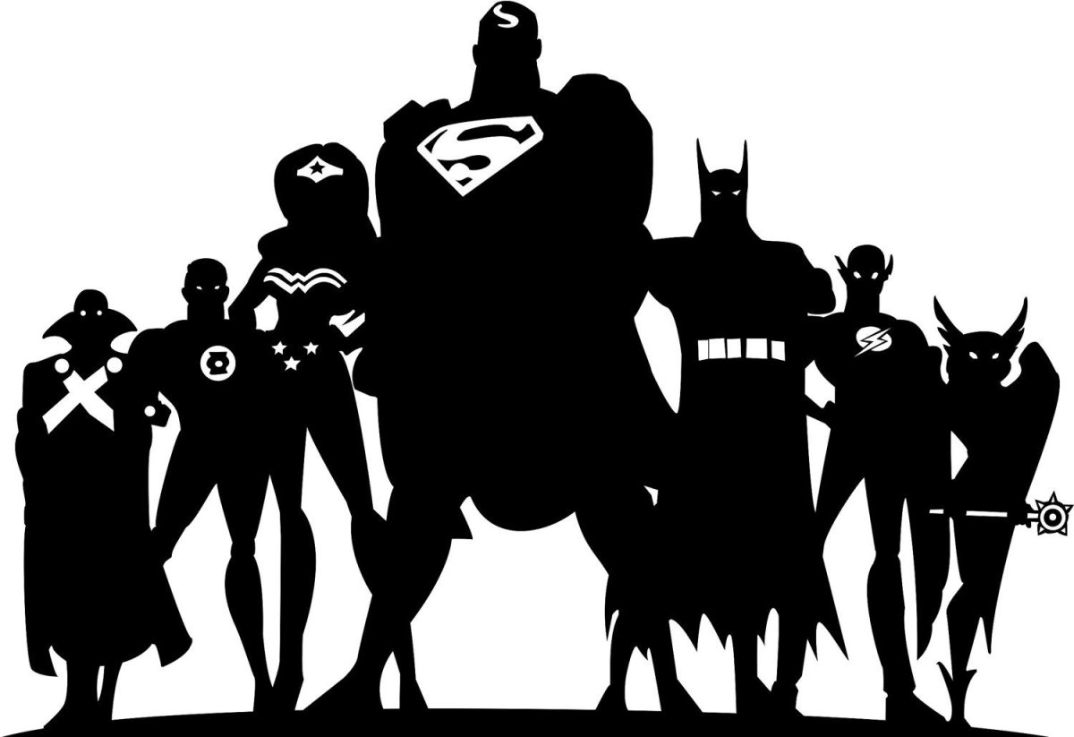 Лига справедливости силуэт