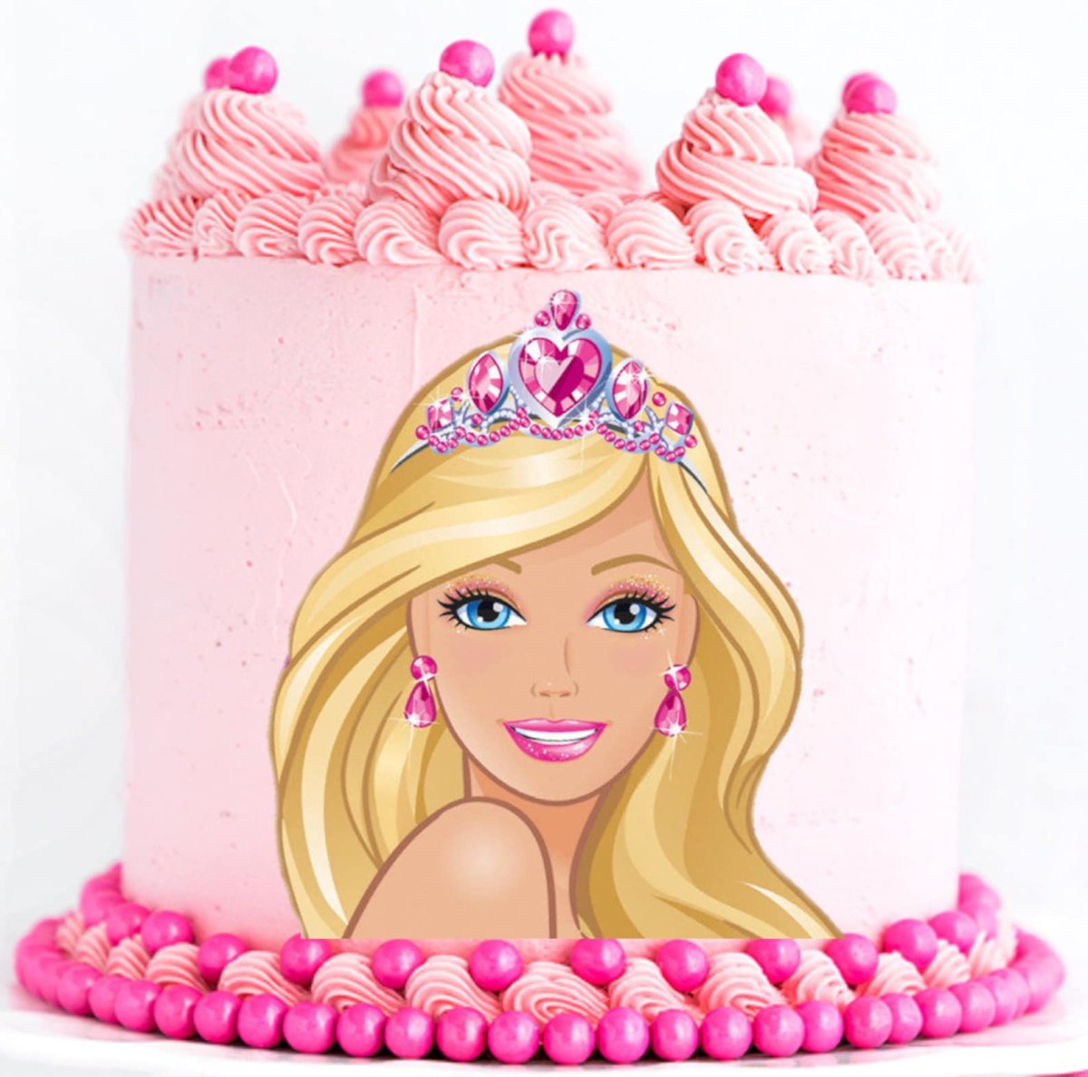 Барби картинка на торт