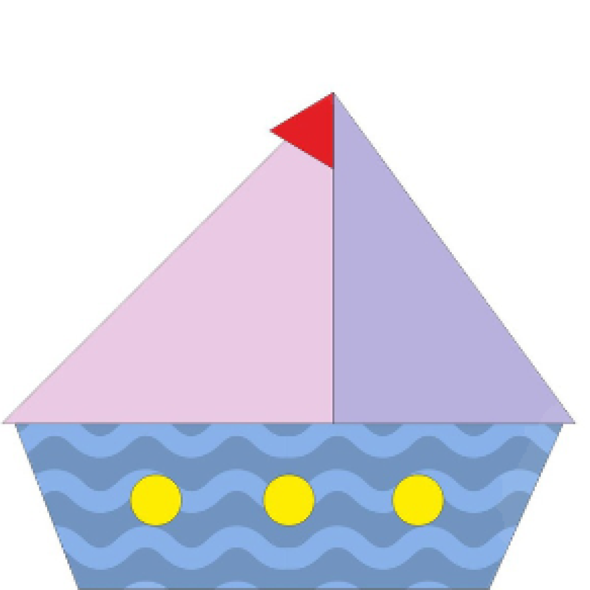 Аппликация лодка