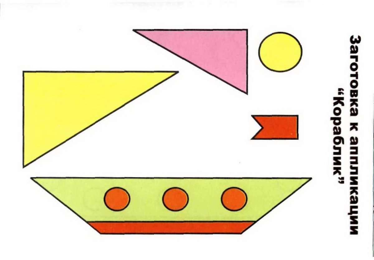 Объемная аппликация. Кораблик