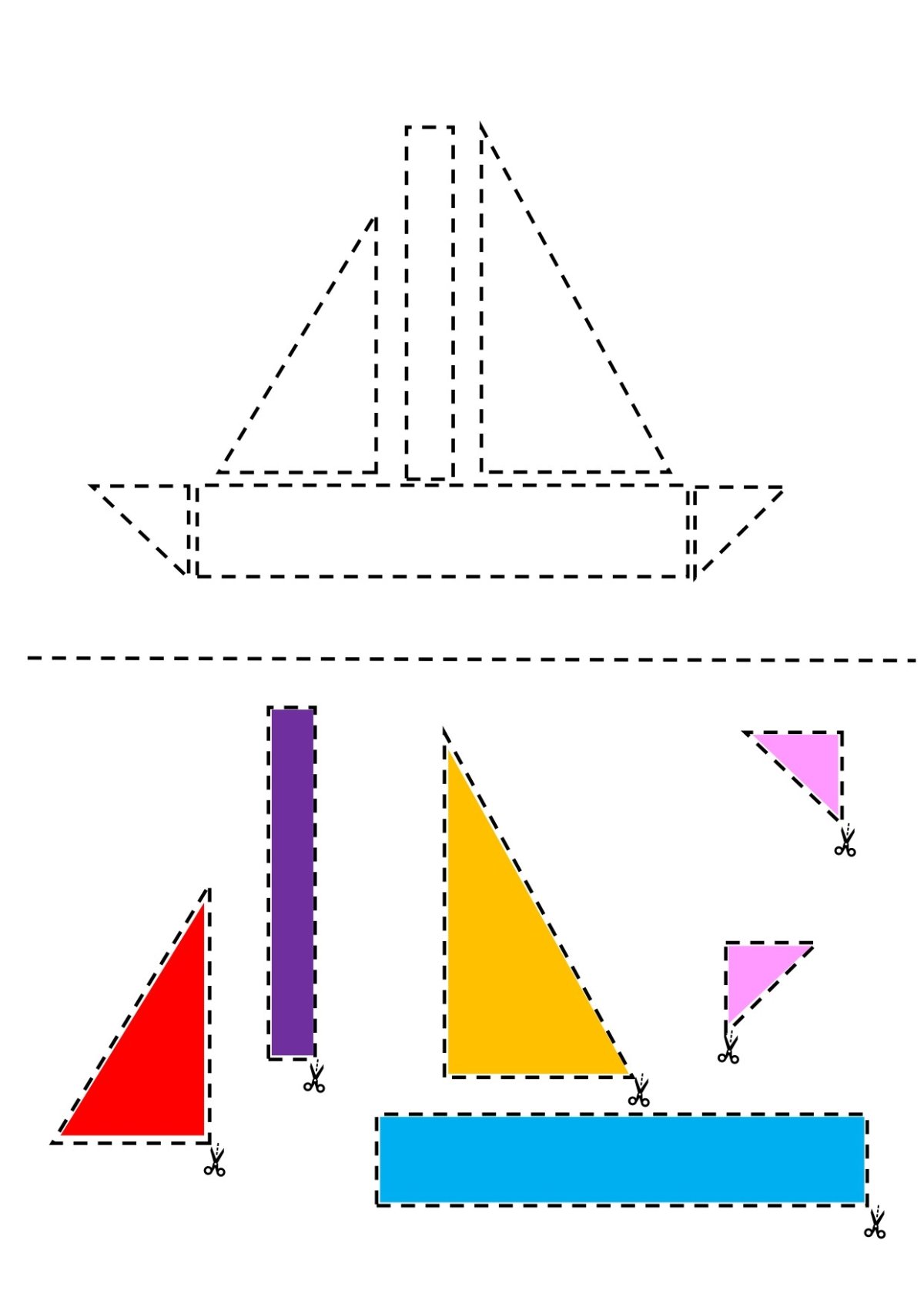 Аппликация из геометрических фигур