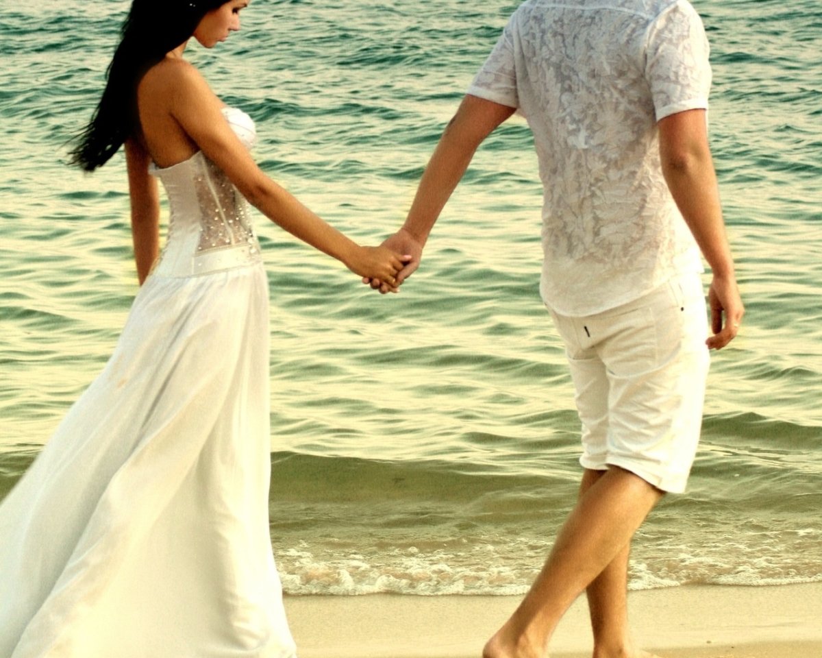 Парень и девушка свадьба