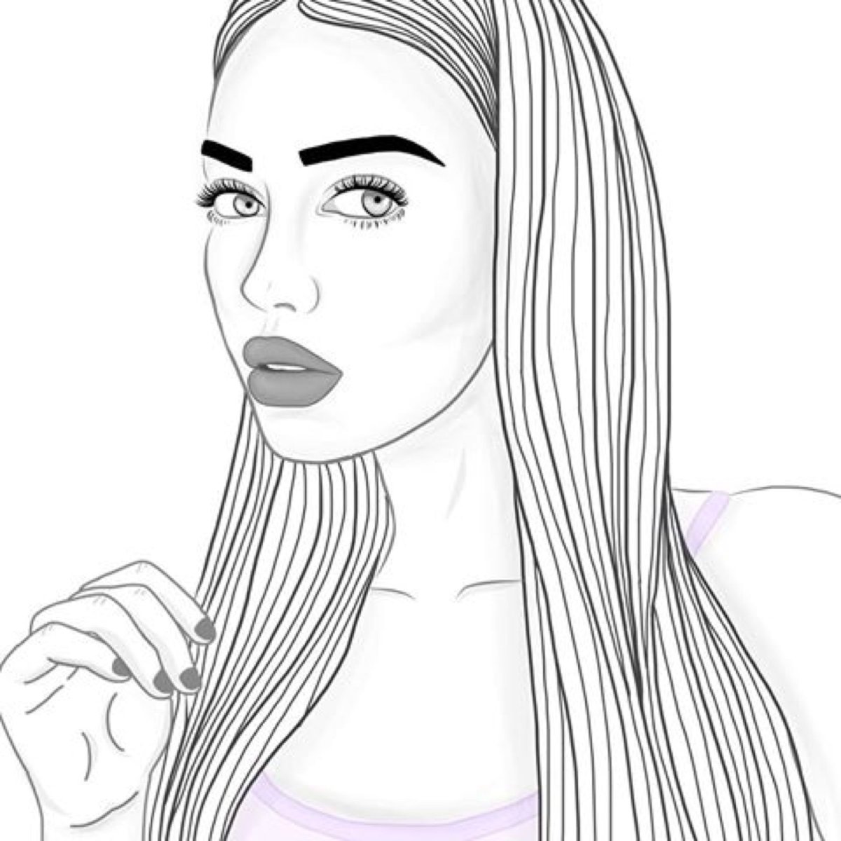 Разукрашки девушки с айфоном