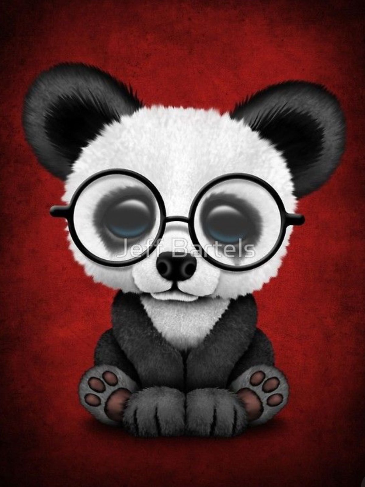 Панда вверх ногами