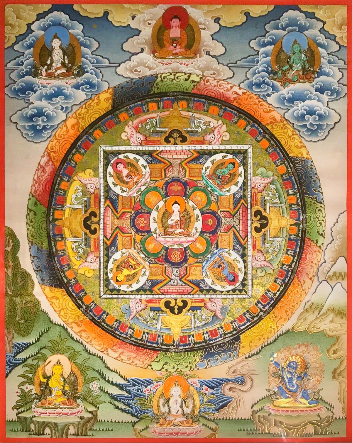 Тибетская астрологическая тханка