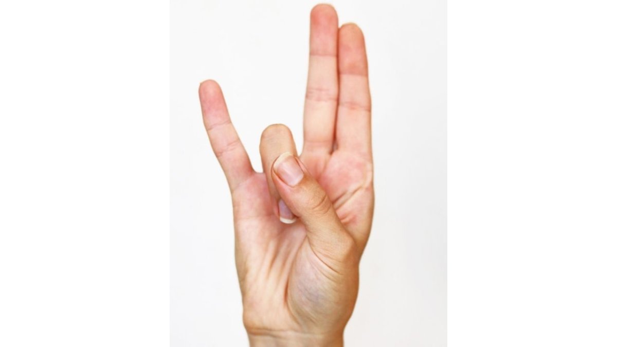 Рука два пальца