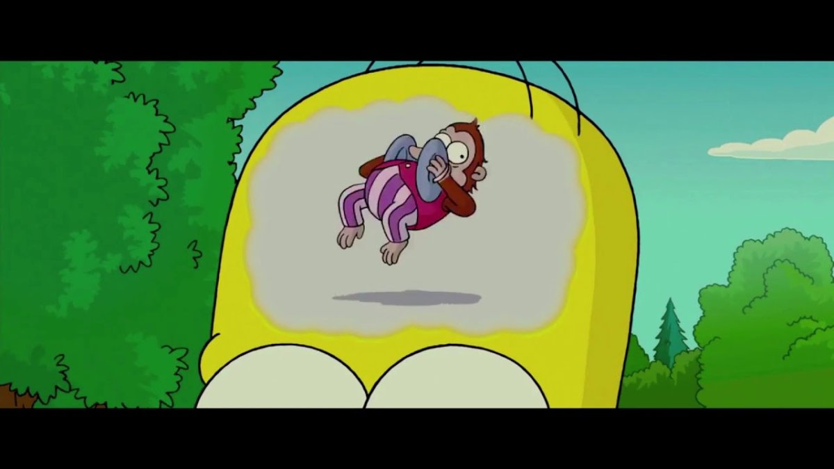 Гомер симпсон мартышка в голове