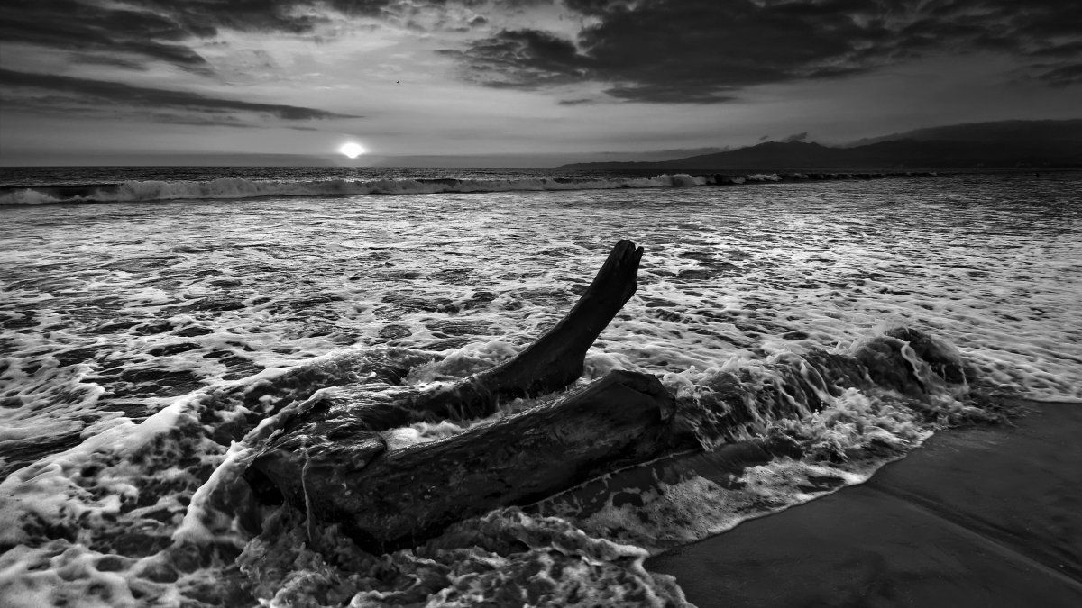 Белое море волны