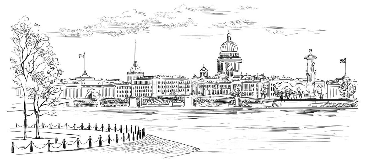 Черно белый Питер