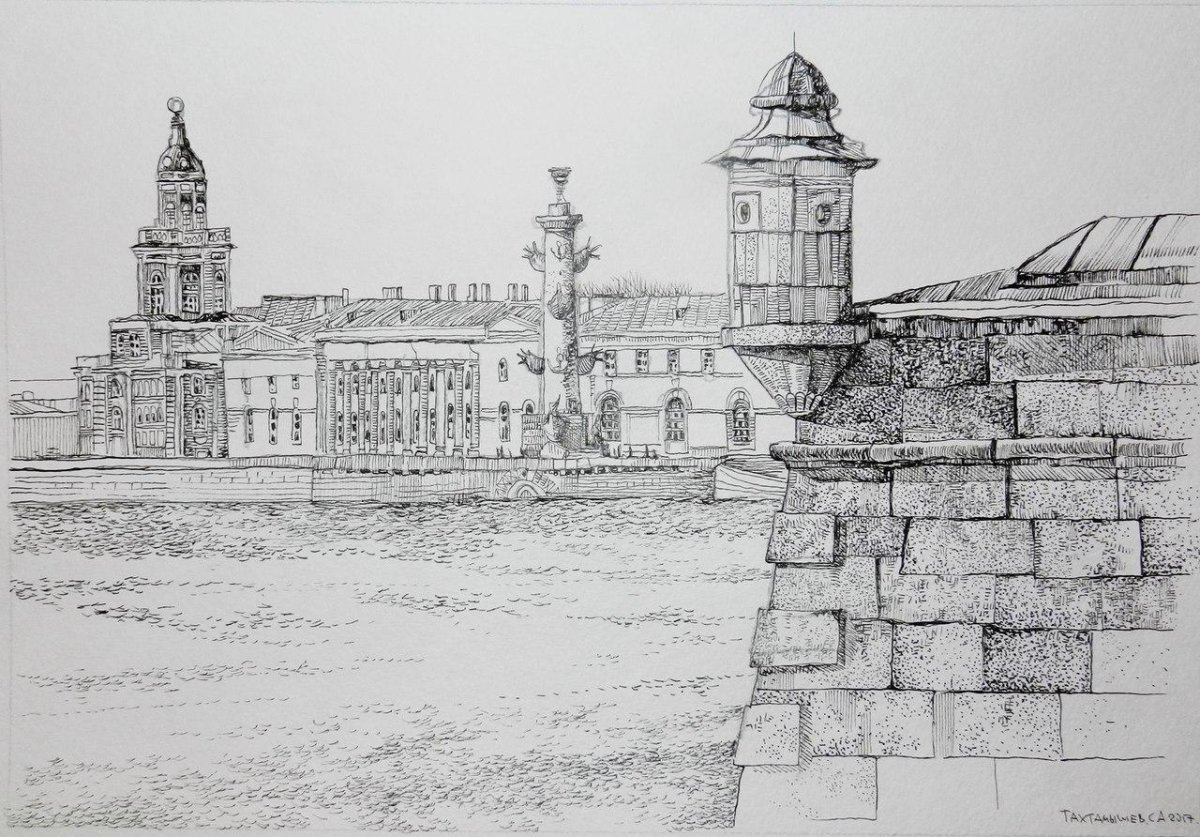 Санкт-Петербург Петропавловская крепость вектор