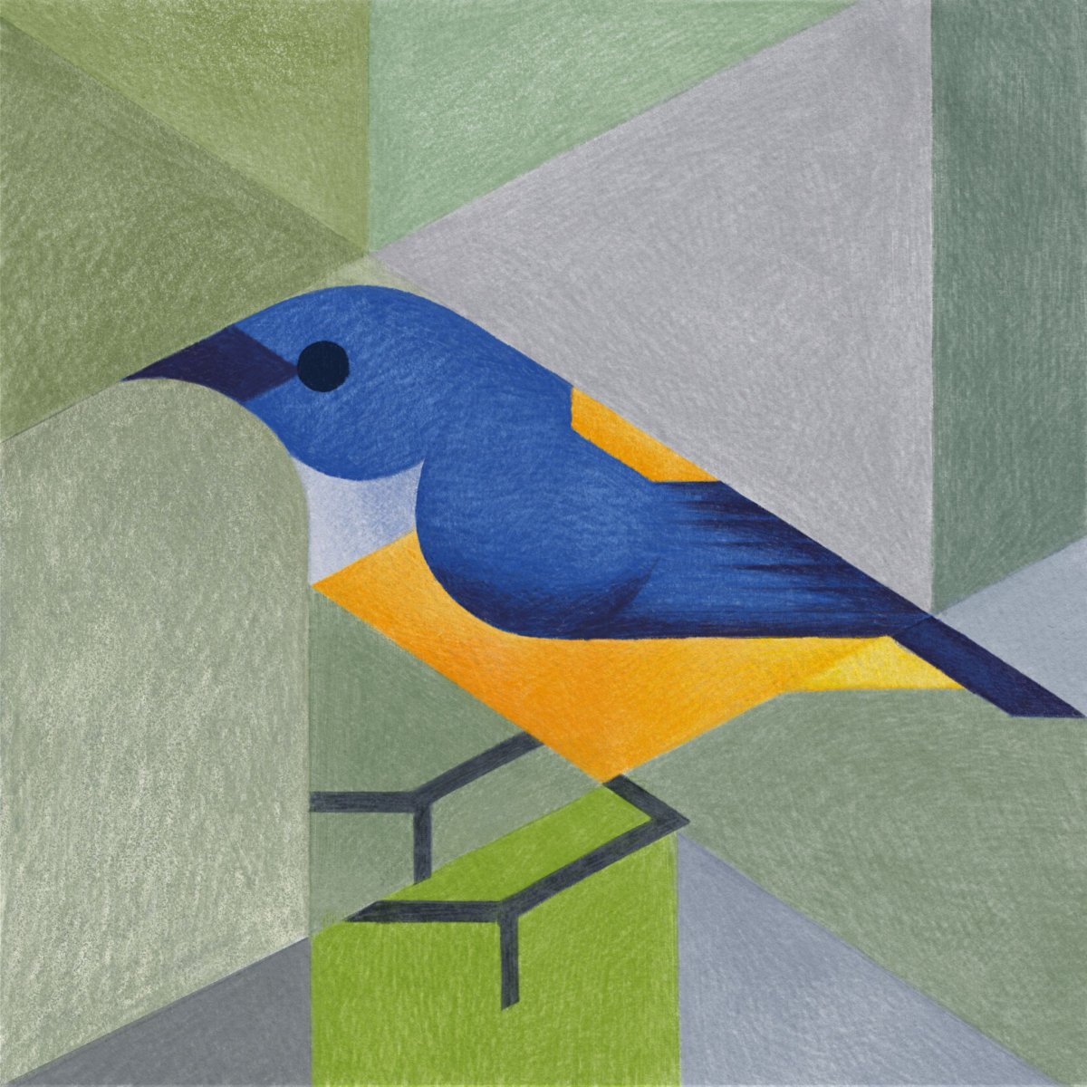 Сюжетная аппликация из геометрических фигур