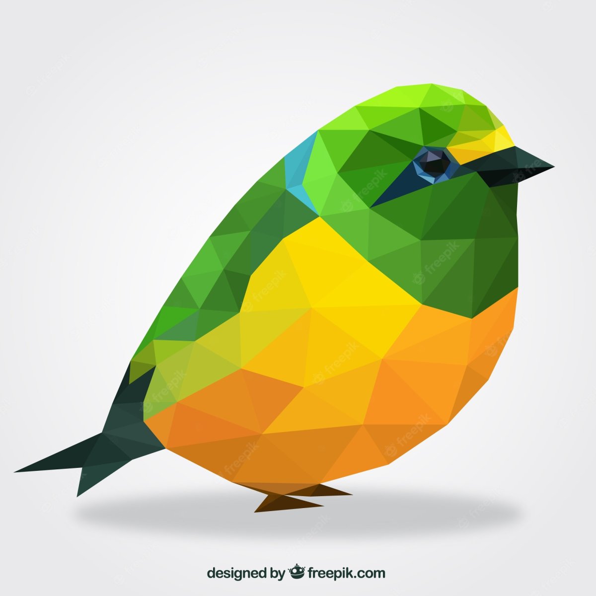 Полигональная птица