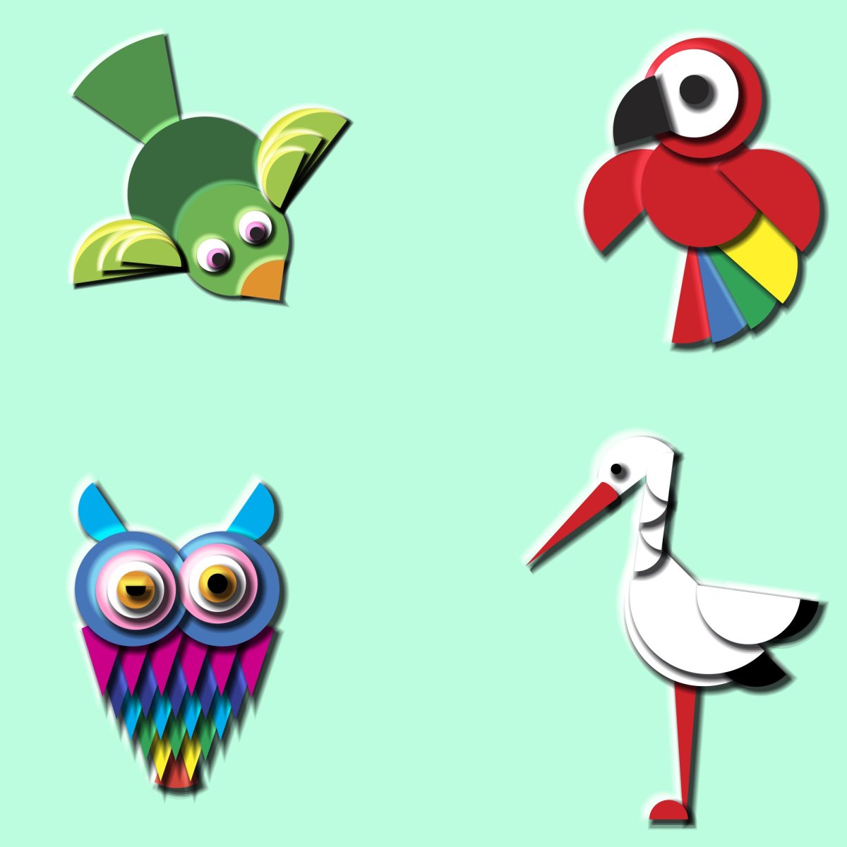 Составление фигур из геометрических фигур