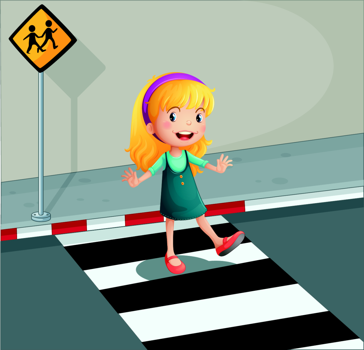 Пешеходный переход рисунок