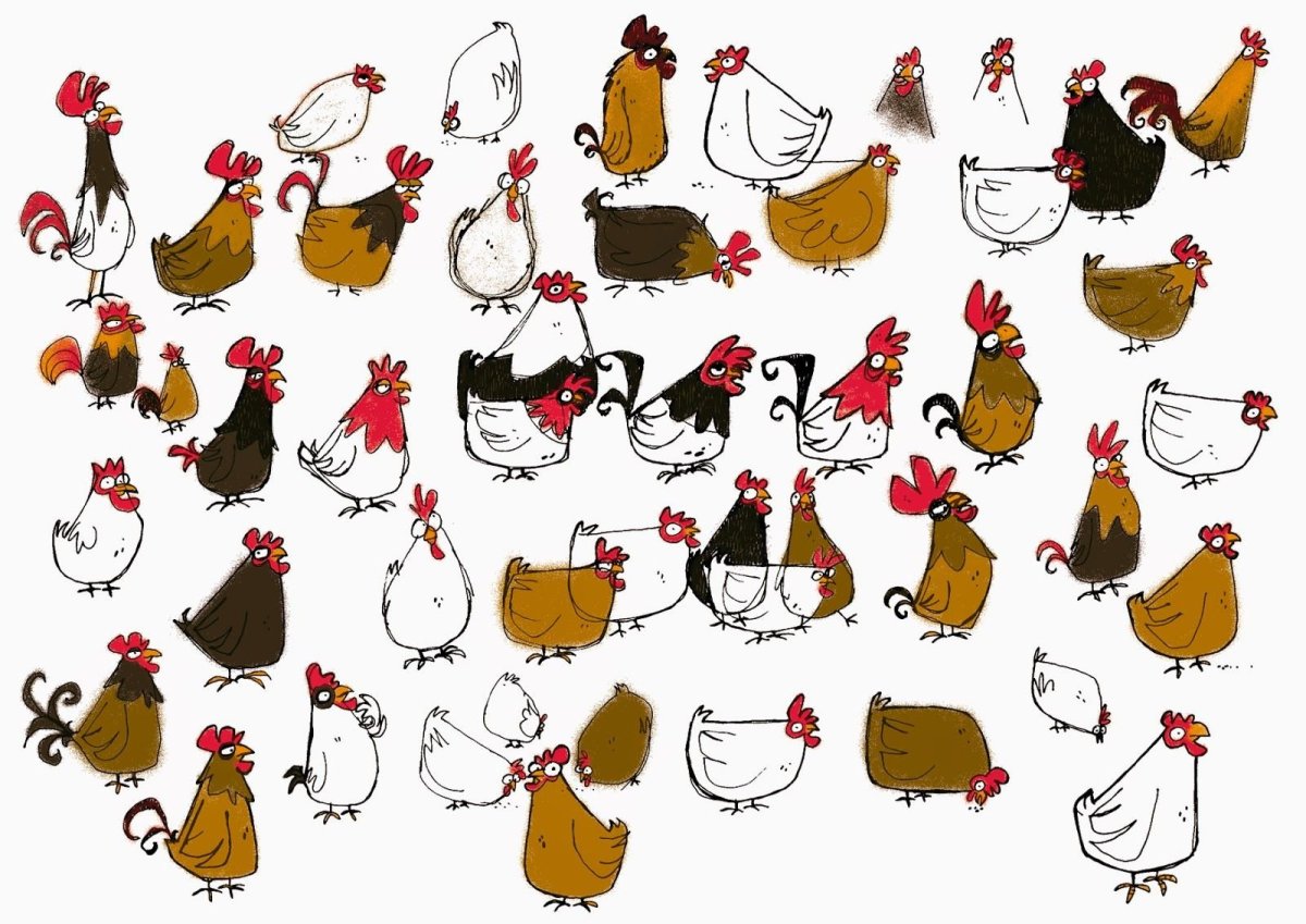 Курица стилизация