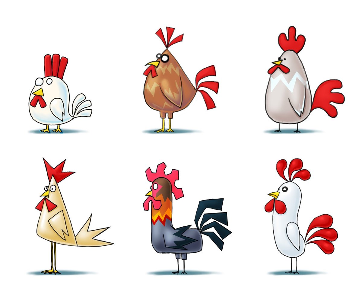 Курица стилизованная