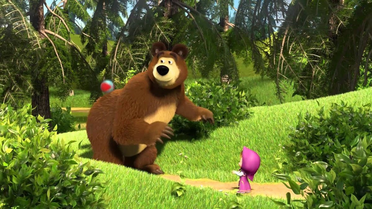 Миша с мультика Маша и медведь