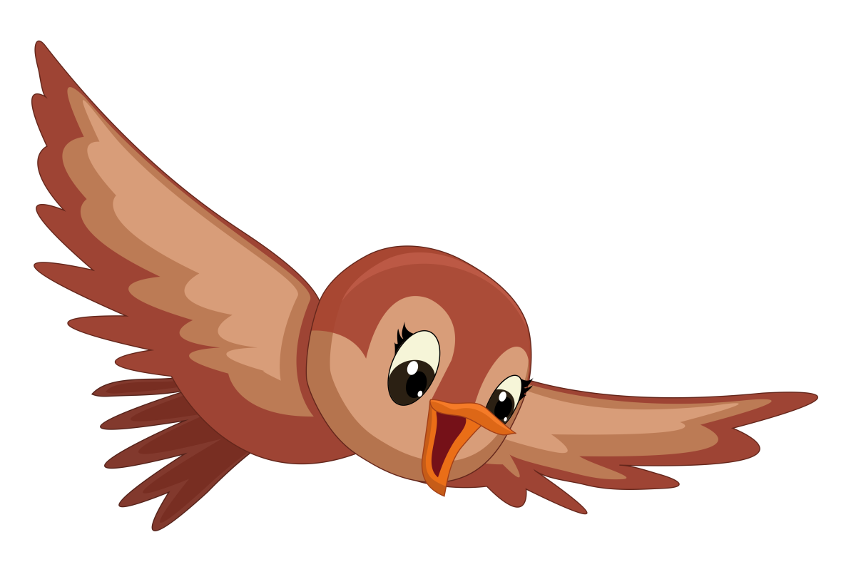 Мультяшные птицы в полете