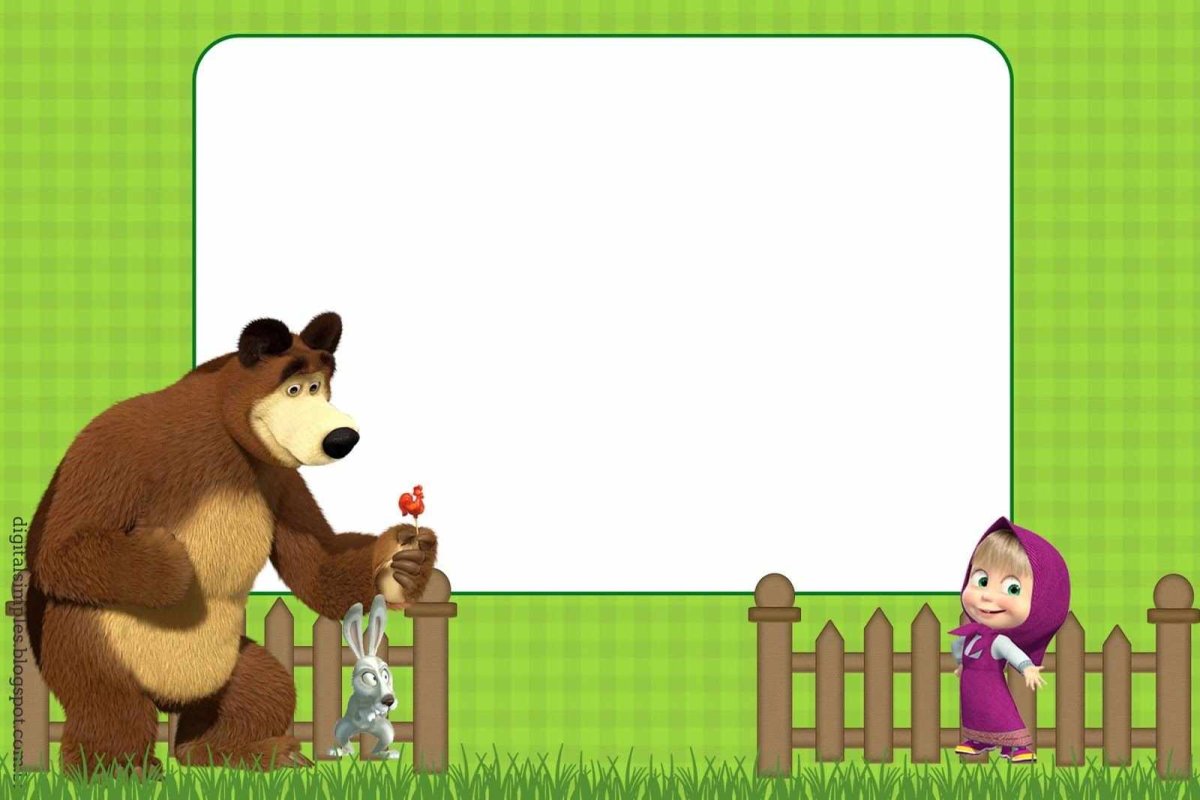 Маша и медведь фон для презентации