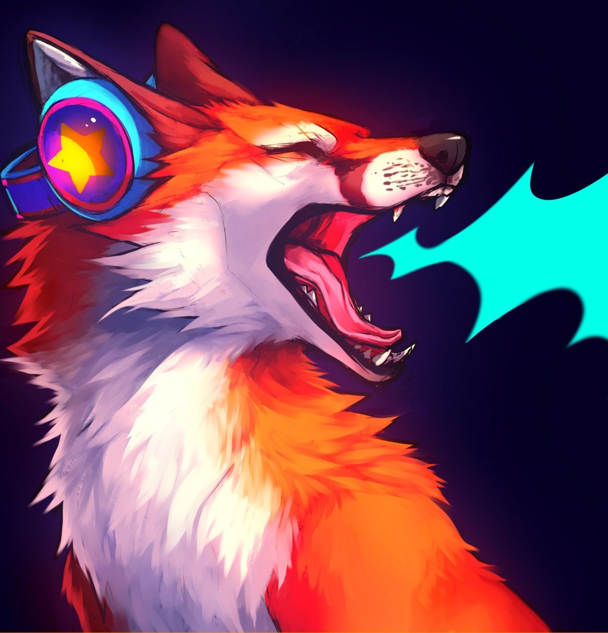 Лисенок с бабочкой