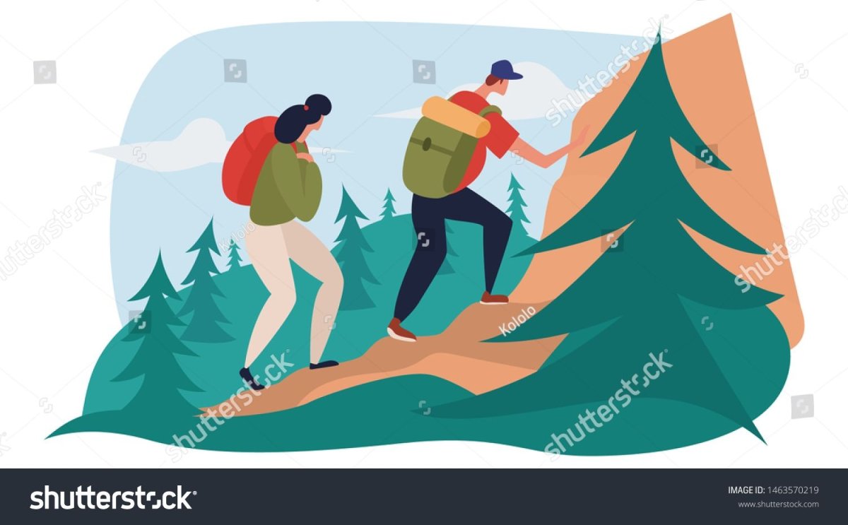 Восхождение на гору вектор