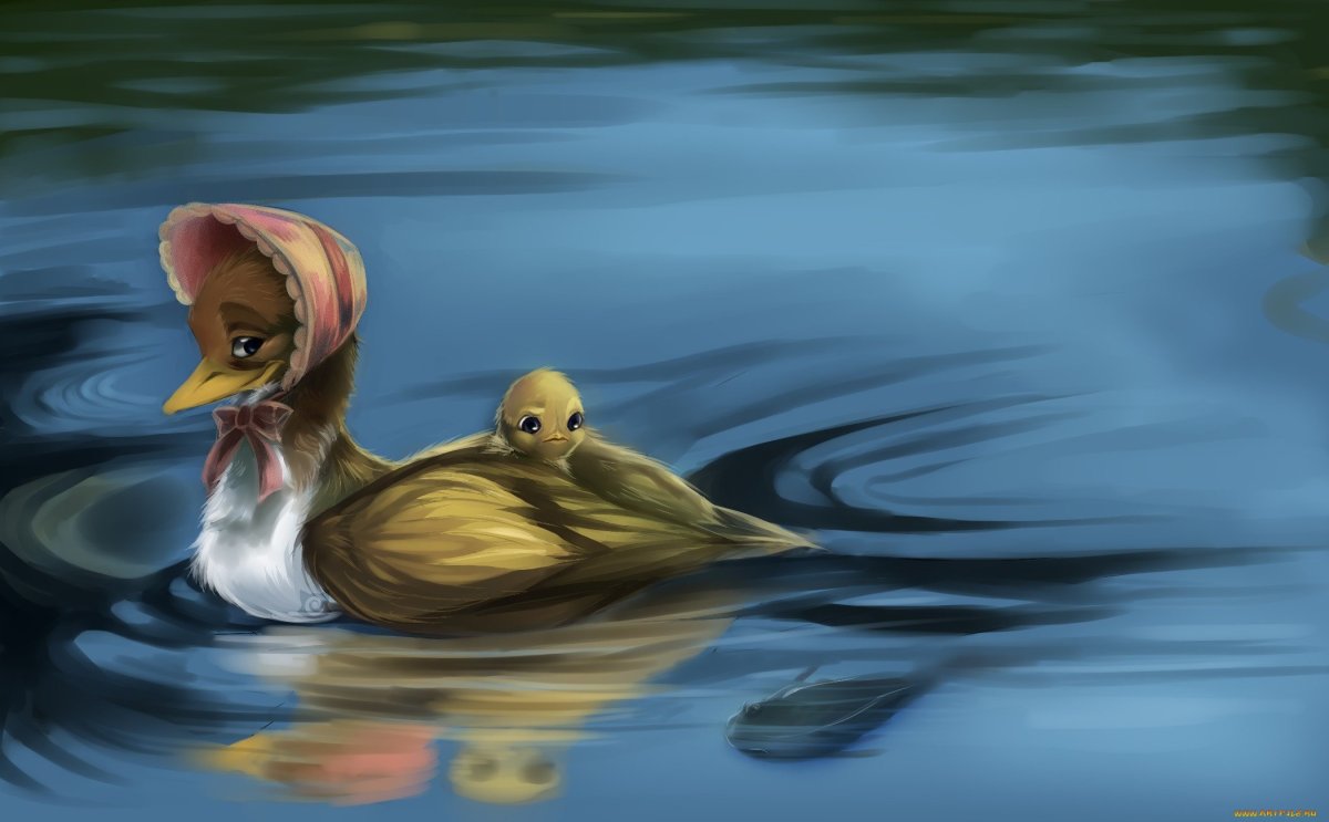 Уточка мультяшная