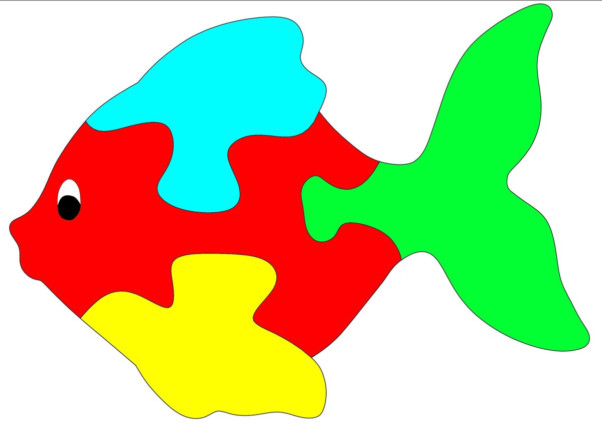 Цветные Рисованные рыбки