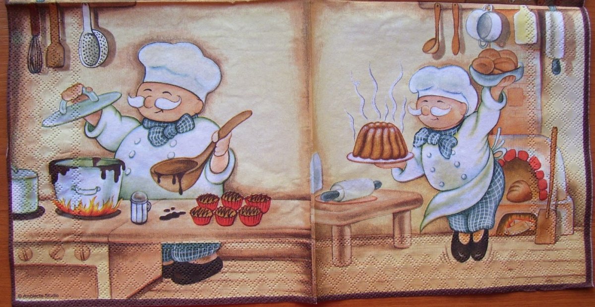 Салфетки для декупажа с поварами