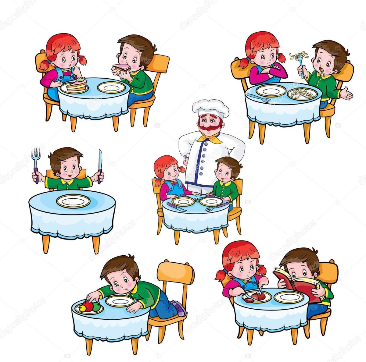 Поведение за столом картинки