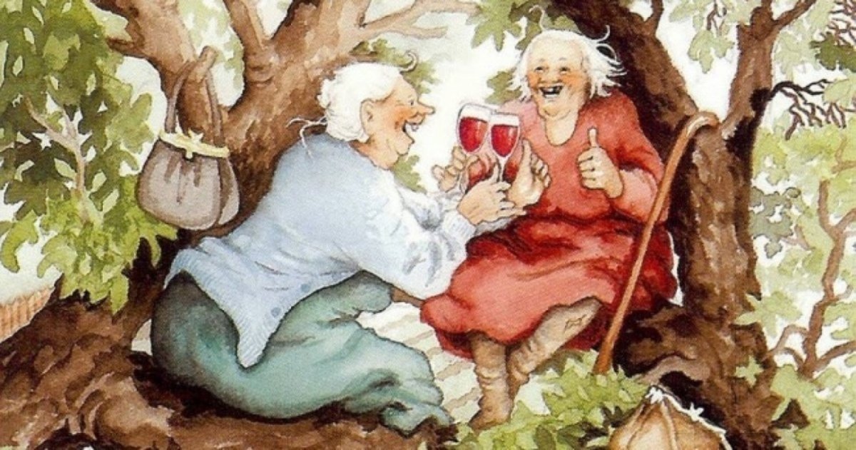 Веселые старушки иллюстрации