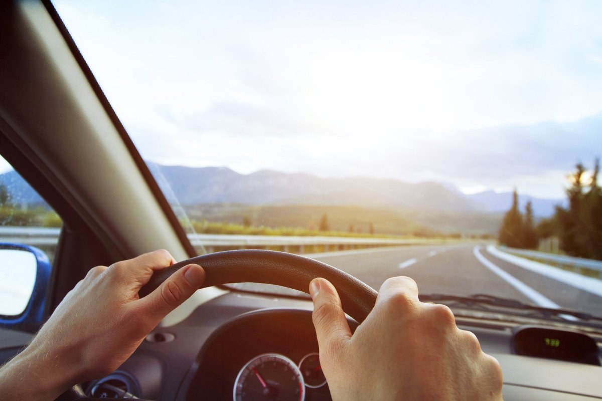 Дорога из окна машины