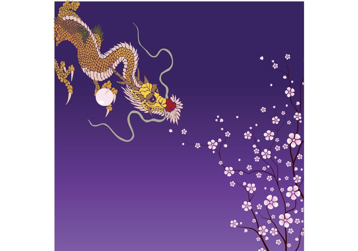 Дракон с короной на голове