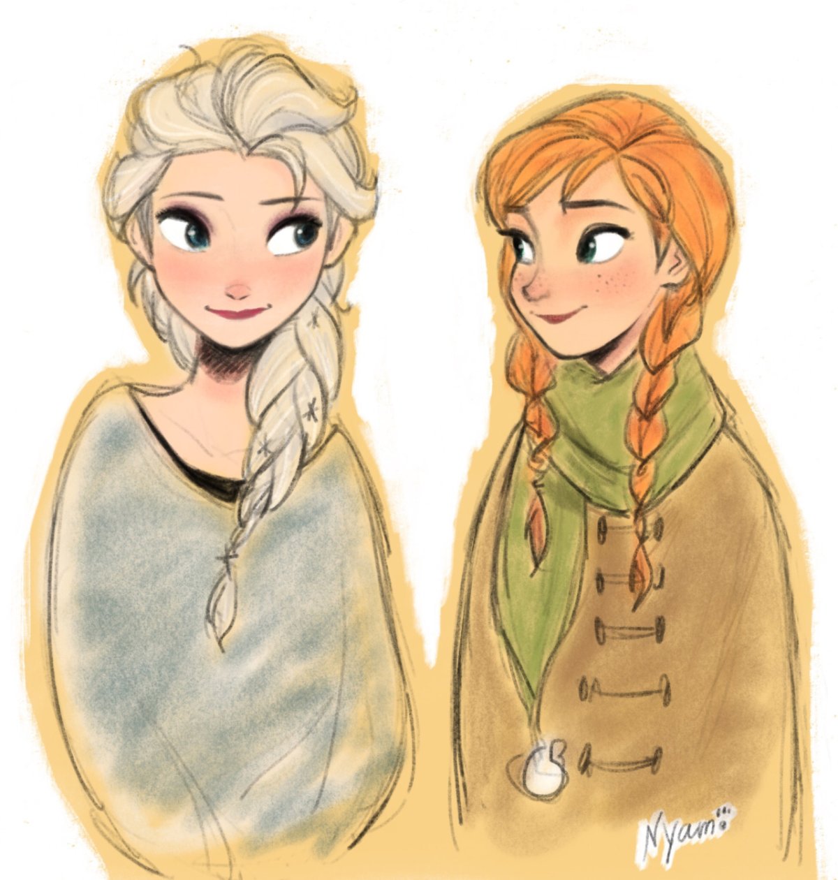 Frozen Эльза и Анна арт