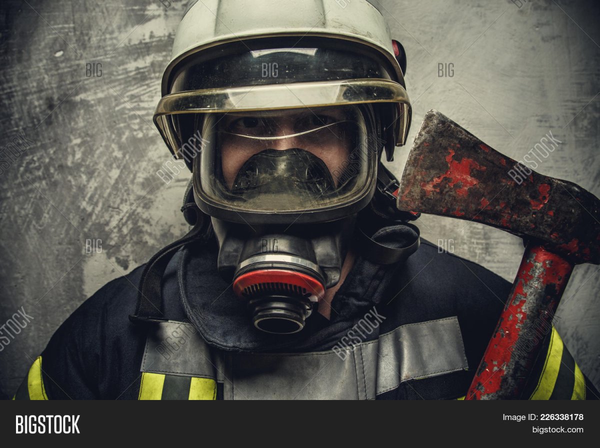 Кислородная маска пожарного