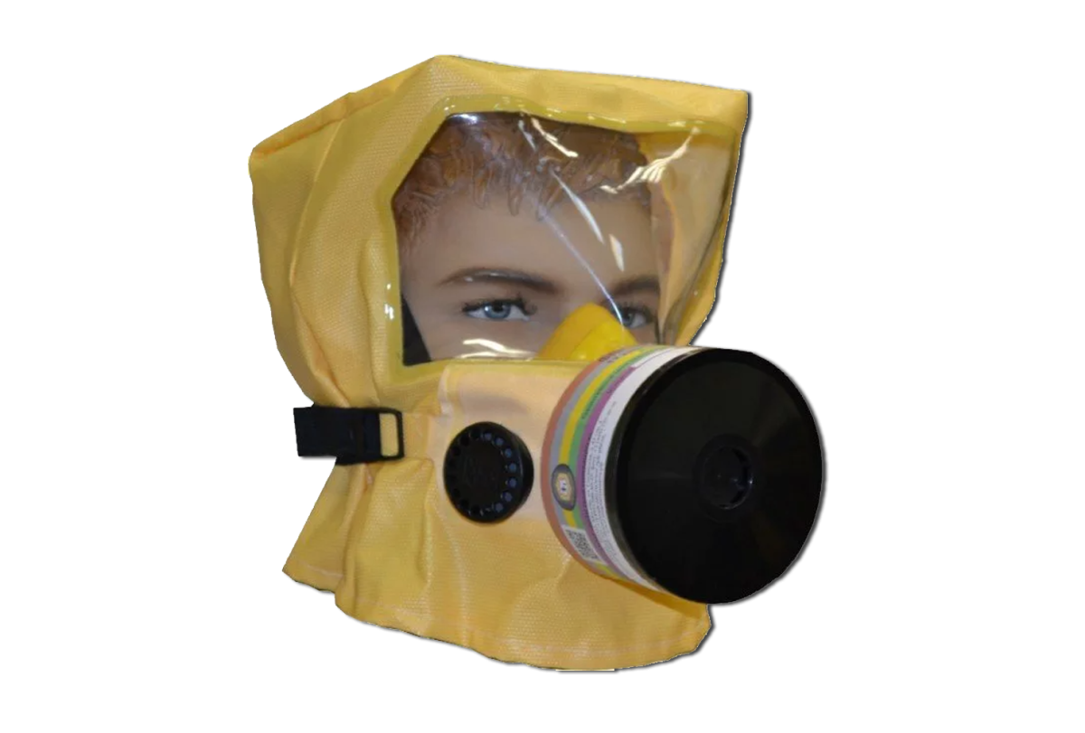 Девушка в респираторе