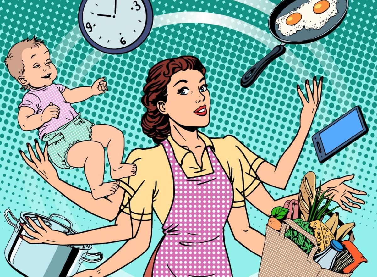 Домашняя одежды мамы до декрета и после рисунок