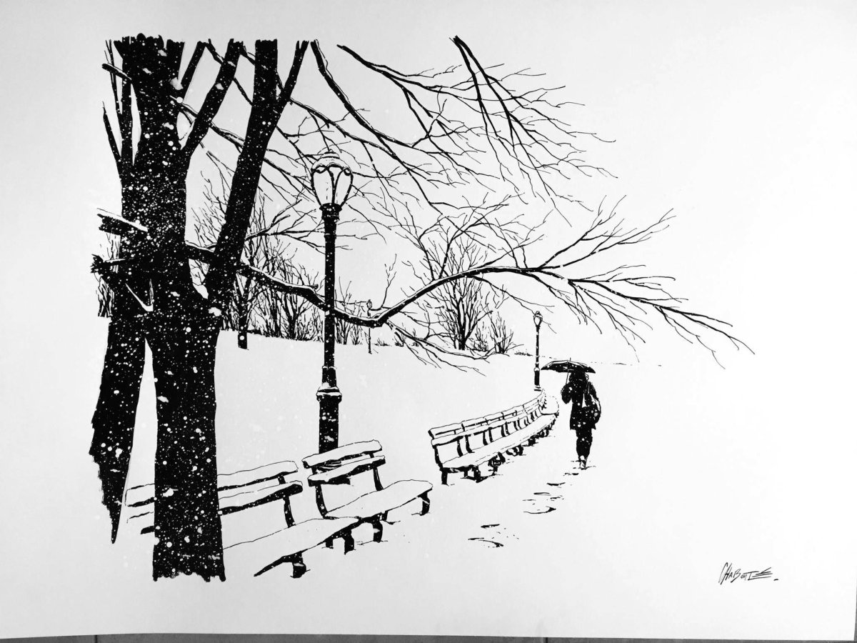 Раскраска зима