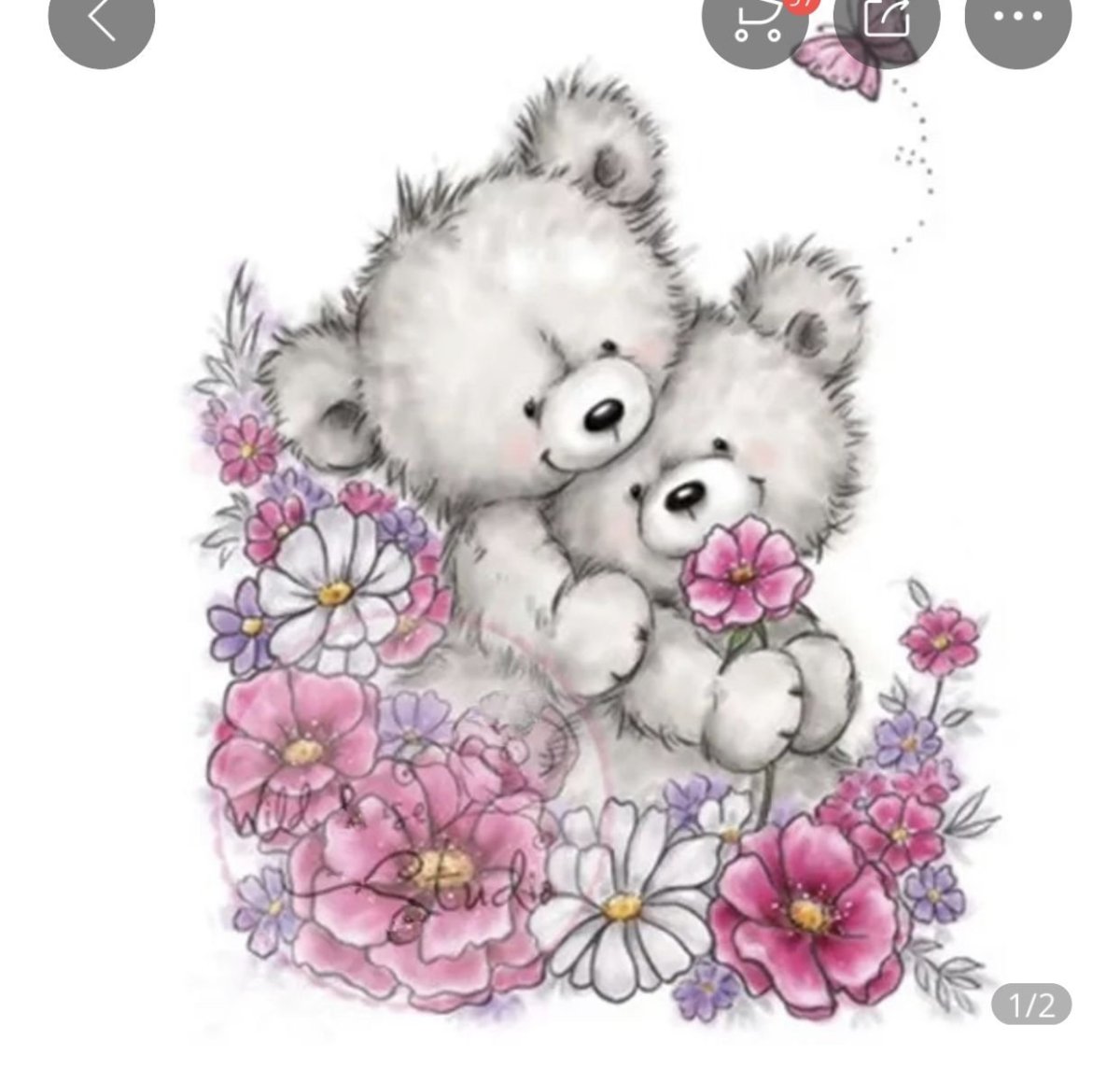 Медвежонок с цветочком