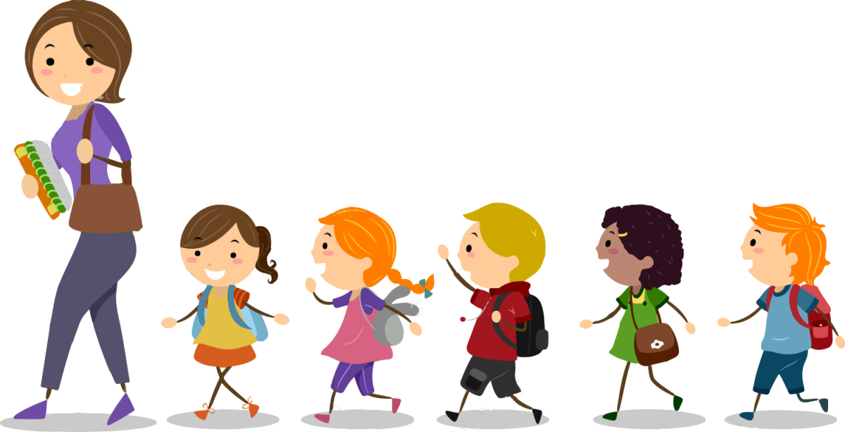 Учитель и дети мультяшная