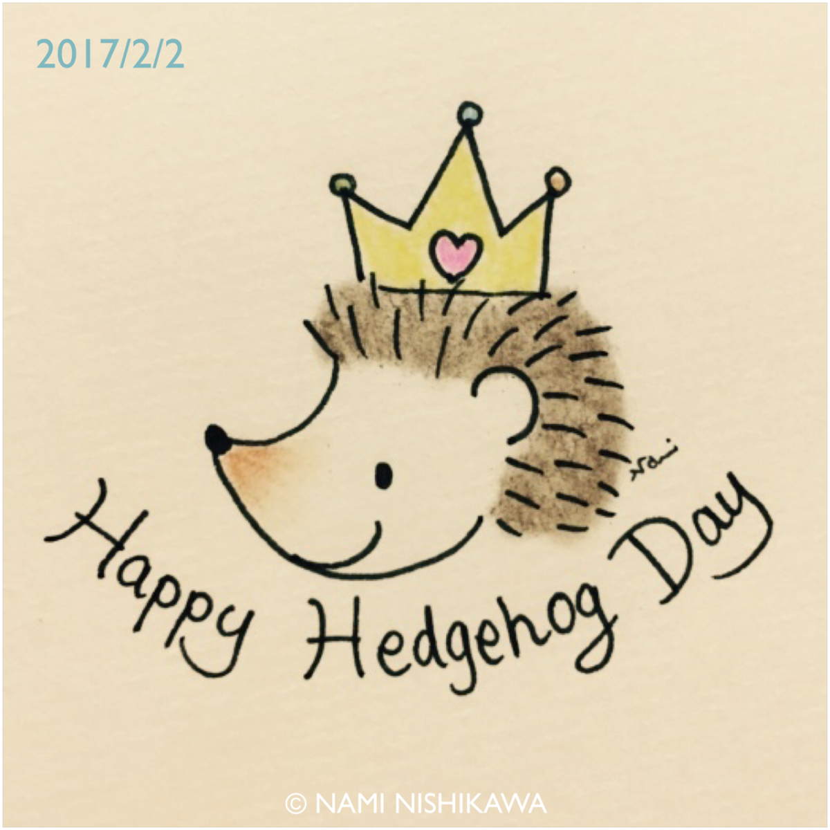 Открытка с ежиком